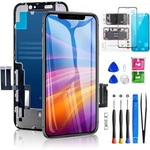 For Iphone 11 Screen Replacement 6.1 Inch, Diykitpl 3D Touch LCD Digitizer Replacement for A2111, A2223, A2221, with Repair Tools Kit+Magnetic Screw Mats+Screen Protector+Waterproof Frame Adhesive Diykitpl-01