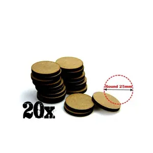 Green Stuff World for Models and Miniatures - MDF Bases Round 25mm 9134
