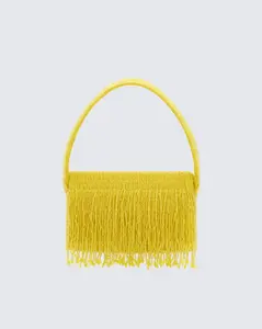 Nyxara Green Beaded Fringe Bag