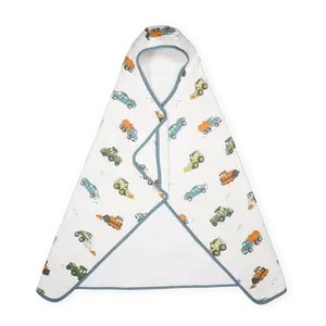 Toddler Hooded Towel - Work Trucks