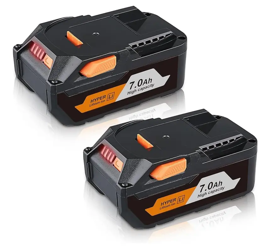 Ridgid 18V Lithium Battery Replacement 2-Pack - 7.0Ah/7000mAh 126Wh CE Certified, 2-Pack Backup for 18V Power Tools Compatible with AC840085, R840087, R840083, R840086 Cordless Drills