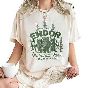 Endor National Park Ewoks Retro Tee - Galaxy Hollywood Studios Family Shirt Cotton Fit