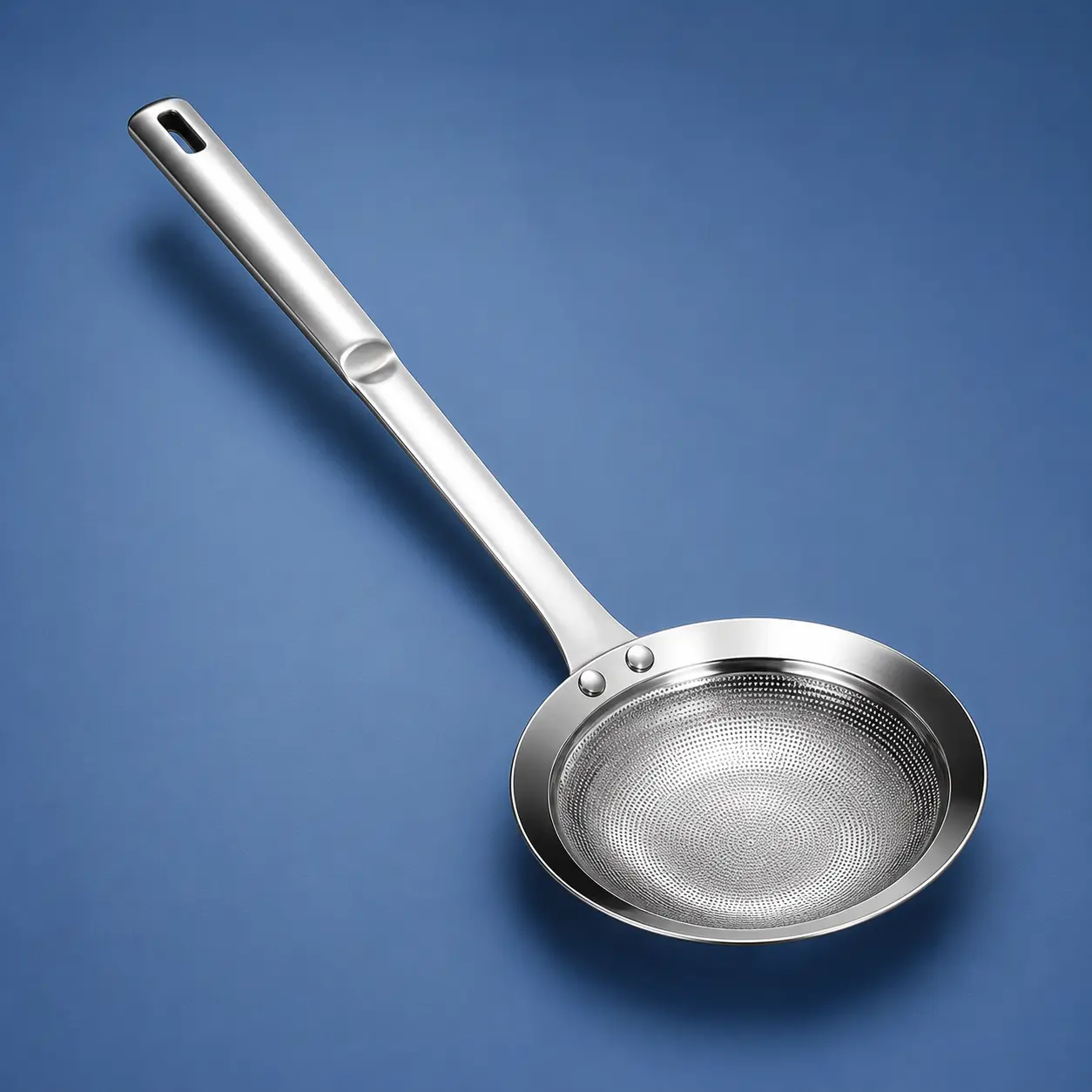 Filter Scoop Stainless Steel Fat Skimmer Spoon Fine Mesh Strainer Food Strainer With Ergonomic Handle Kitchen Oil Skimmer Strainer