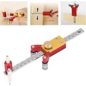 Models Multifunctional scribing Ruler Parallel line Drawing Tool Gauge with Straight line arc Measurement DIY Woodworking scribing Tool
