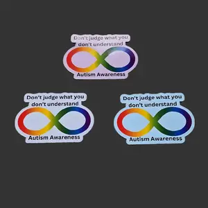 Don't Judge What You Don't Understand Autism Awareness Magnet Promote Acceptance and Understanding Rainbow Infinity Design for Awareness Tool