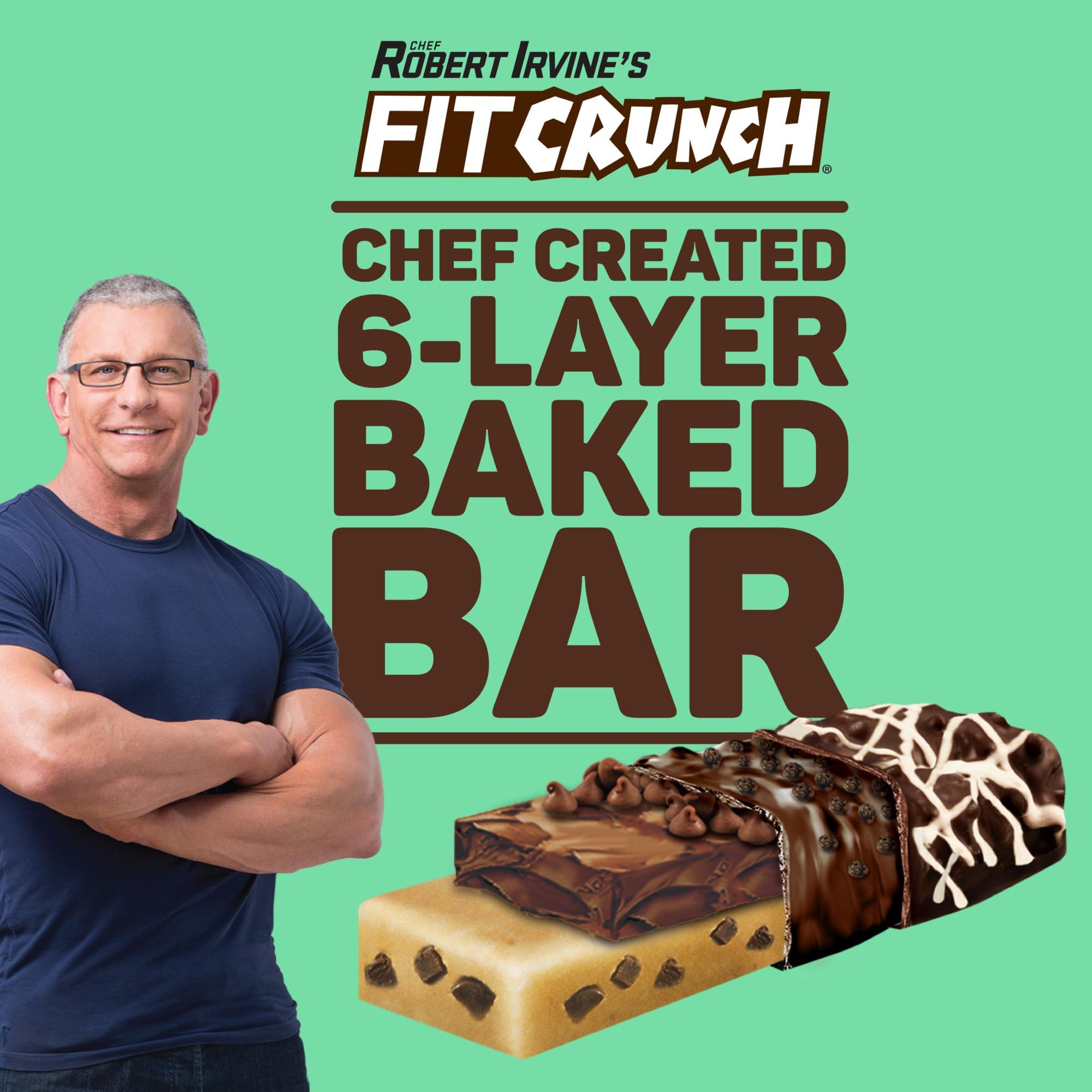 Fitcrunch Mint Chocolate Chip High Protein Baked Bar - 5 Count, 16g Protein, 8.10 Ounce