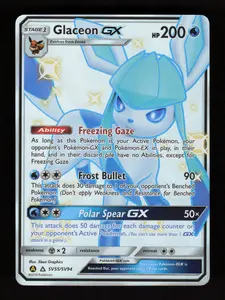 Pokemon Tcg Authentic Raw Singles Glaceon GX Shiny Holo Rare Hidden Fates Shiny Vault SV55 SV94 Collectible Card Game
