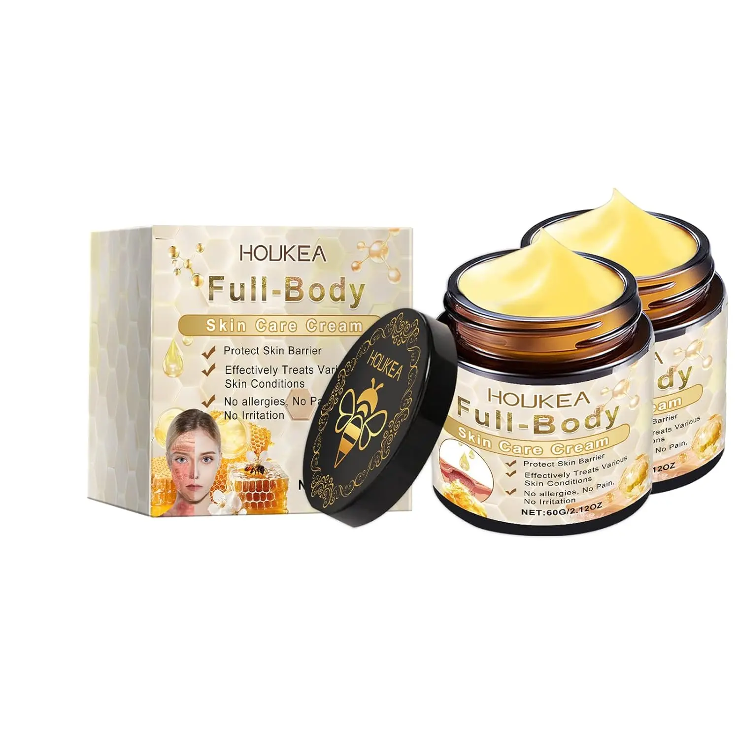 Bee Venom All-in-One Cream, Botox Bee Venom Skin Treatment Cream, All-Body Skin Treatment Cream, Bee Venom Cream for All Skin Types