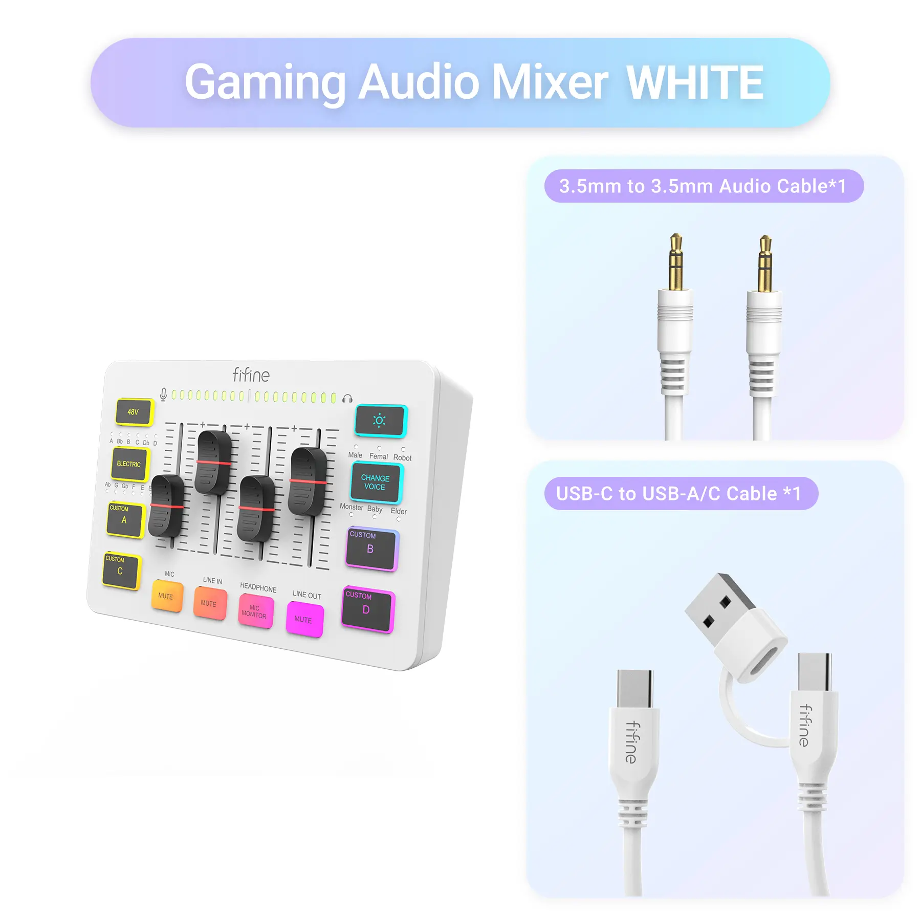 SC3 White (No XLR Cable)