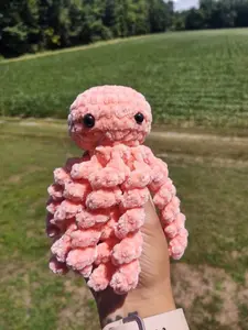 Crochet Pastel Velvet Octopus Plush, Home Decoration, Crpochet Lover Gift