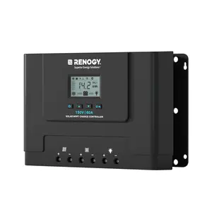 Renogy Rover Lite 60A MPPT Solar Charge Controller | Auto 12V/24V/36V/48V, 150V Max Input, Lithium & AGM Gel Battery Compatible for RV, Home, Marine