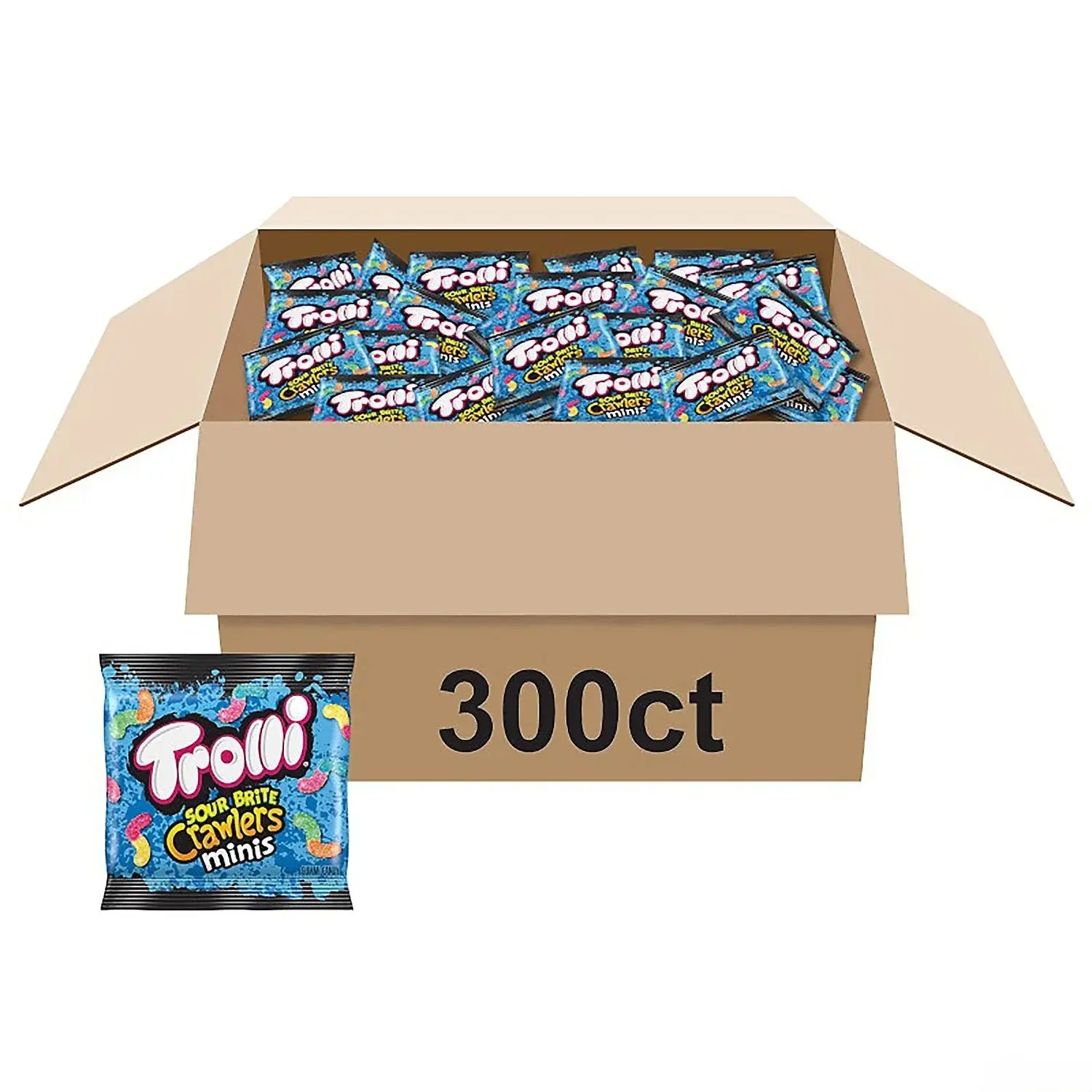 Trolli Sour Brite Crawlers Mini Candy Packs: 37LB Case Trolli Sour Brite Crawlers Mini Candy Packs: 37LB Case