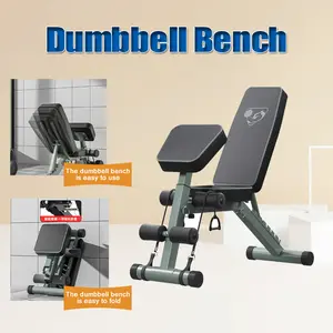 Fully Folding Metal Heavy-Duty Fitness Bench - 800 Pound Load-Bearing Bench Press Bench, Multifunctional Dumbbell Bench with Flat/Inclined Modes, Roman Chair & Priest Bench Combination, Back Extension Machine for Super Back Stretching, All-Body Exercise F
