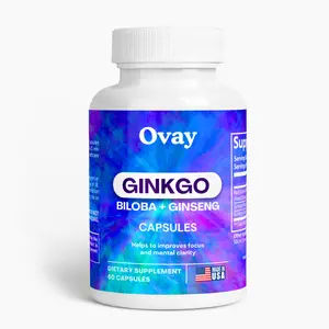 Ovay Ginkgo Biloba + Ginseng - Supports Performance + Energy + Memory Healthcare Supplement