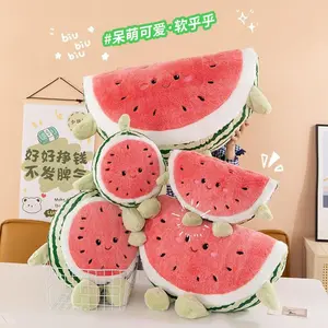 Cartoon watermelon plush pillow toy fruit doll stuffed animal birthday gift huggy wuggy