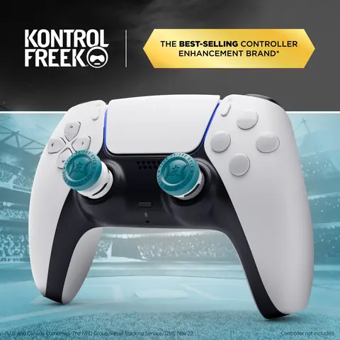 KontrolFreek Custom YFK Performance Thumbsticks Kit - YourFriendKyle Edition Baseball Controller Grips, Resistance-Enhanced Game Joystick, PS5 Accessories with Pro Swing Control, Griptek Customizable Precision Rings, Gaming Console Accessories
