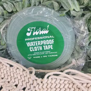Floral Waterproof Cloth Tape 1/4in Wide (60 Yards) for Floral Arrangements, Waterproof Design, Ideal for Various Settings