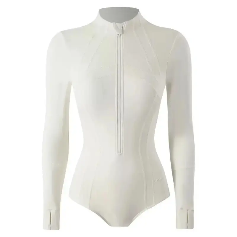 Jellyfish Wetsuit Snorkeling Surfing Long Sleeve Sunscreen Quick Drying Ladies Conservative Skinny One-piece Triangle Swimsuit
