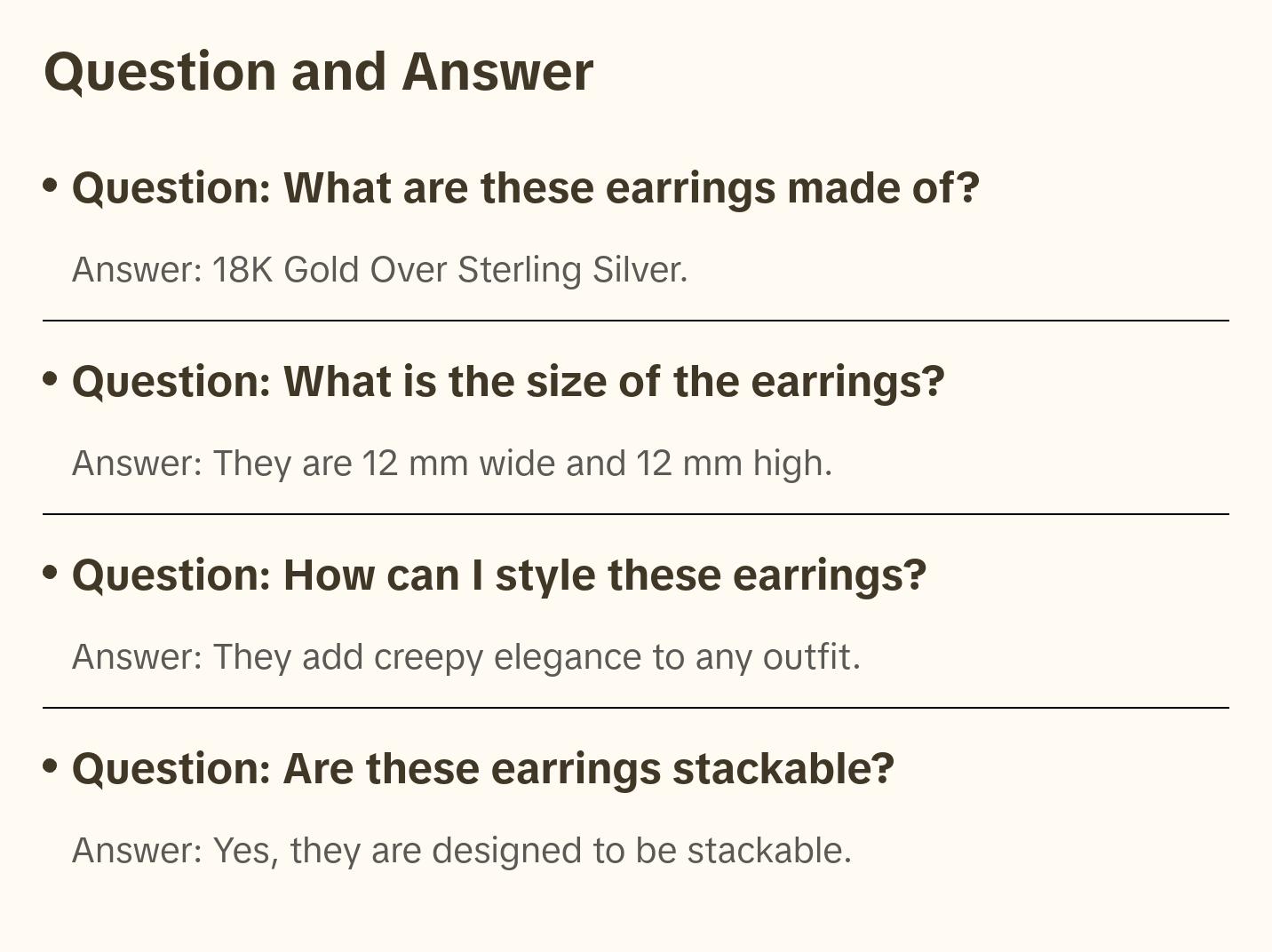 SONIA HOU Spider Halloween Stud Earrings - 18K Gold Over Sterling Silver | S925 Chic Trendy Exquisite Fashion Design Plated Stackable Accessory