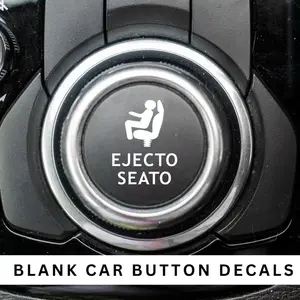 Ejecto Seato Car Button Decal 2 Pack Funny Car Accessories