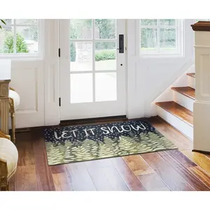Lush Decor FrontPorch Indoor/Outdoor Hand Tufted Durable Area Rug - Traditional Lodge Nature multicolor  (Let It Snow)