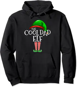 The Cool Dad Elf Family Matching Group Christmas Gift Daddy Pullover Hoodie - Latellestcha Shop 40B08HXBT9YZ