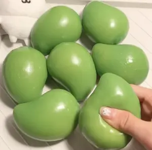 Scented Color Changing Crunchy Mango Chameleon Squishy Stress Ball Satisfying Green To Yellow