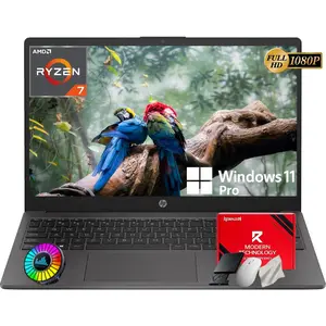 HP 255 G10 15.6" FHD Business Laptop, AMD Ryzen 7 7730U, Up to 64GB RAM, Up to 2TB PCIe SSD, Webcam, Wi-Fi 6, HDMI, Windows 11 Pro,Music Ambient Light