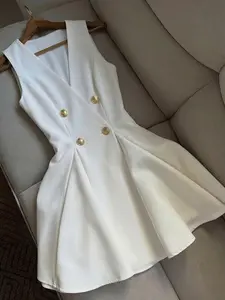 Women's V-Neck Slim Fit Short Dress, Unique Design for Valentine's Day, Perfect for Office, Parties, Formal Wear, Elegant Spring Fashion