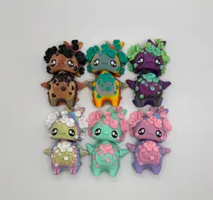 Cherry Blossom Pixie – 3D Printed Fantasy Creature | Articulated Figurine by Layers in Green