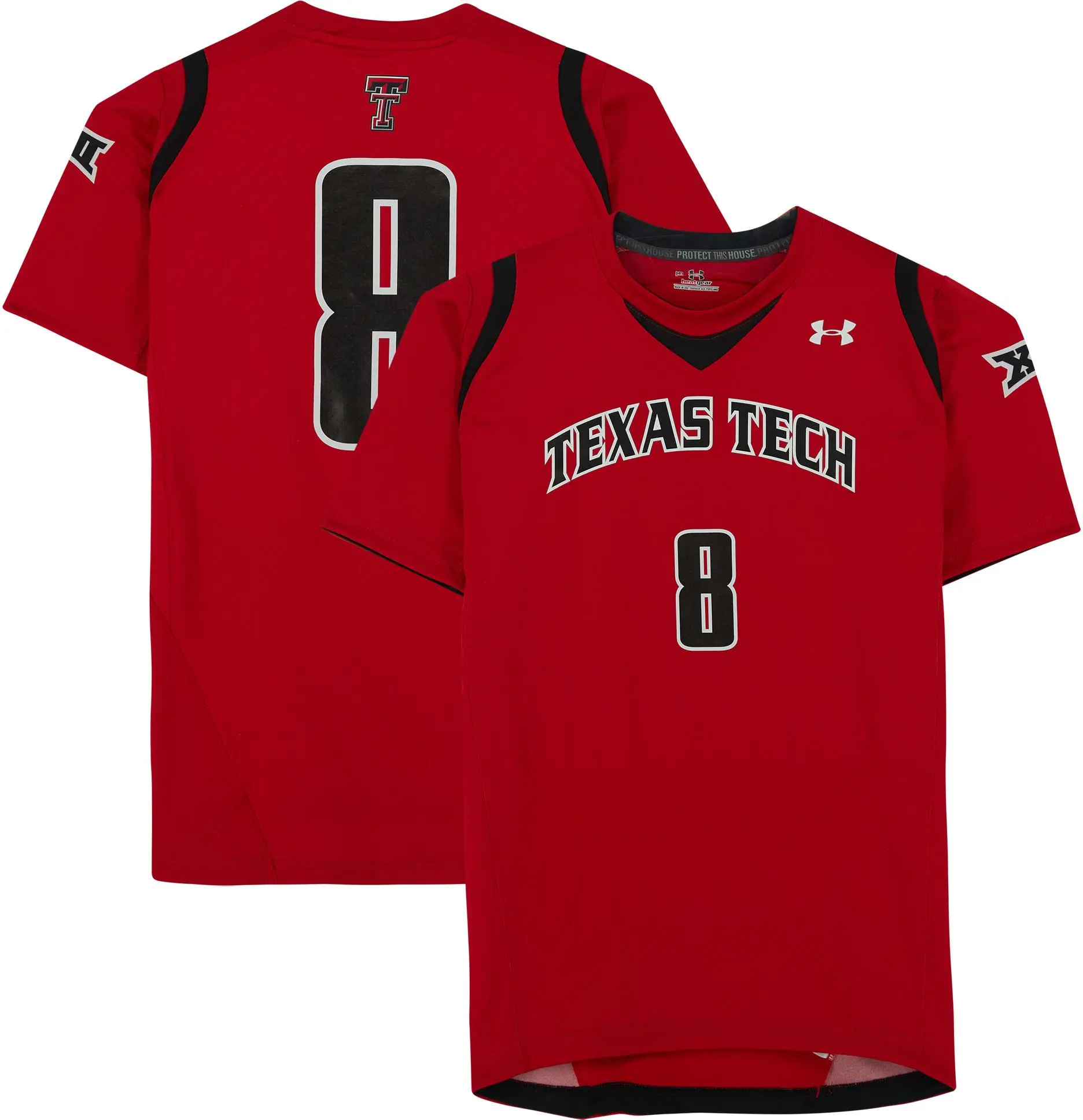 Texas Tech Red Raiders Team-Issued #8 Red Jersey from the Athletics Program - Size M