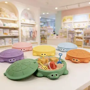 Mini Turtle Sand Tray Desktop Toy Set (no Sand), Cover Included, Office Decor, Beach, Home Decoration, Lizard Feeder, Random Color