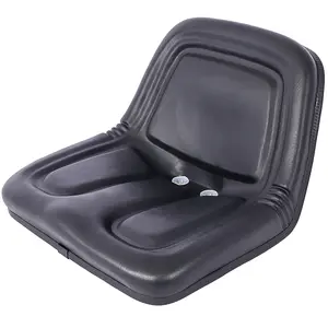 Deluxe Mower Tractor Seat Compatible with John Deere, Kubota, Allis-Chalmers, Bobcat, Case-IH, with slide (Black) Heavy Duty