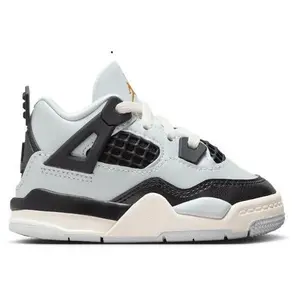 Toddler's Jordan 4 Retro Pure Platinum/Metallic Gold (FZ8584 070)
