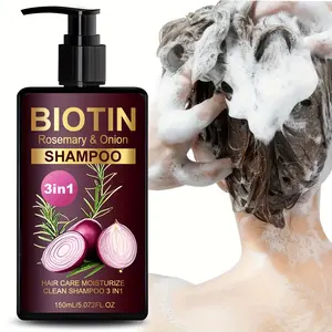 150ML Biotin Rosemary Onion Shampoo, Deeply Cleanses Moisturizes, Strengthens Dry Hair, Reduces Breakage, Suitable for All Hairstyles, Haircare