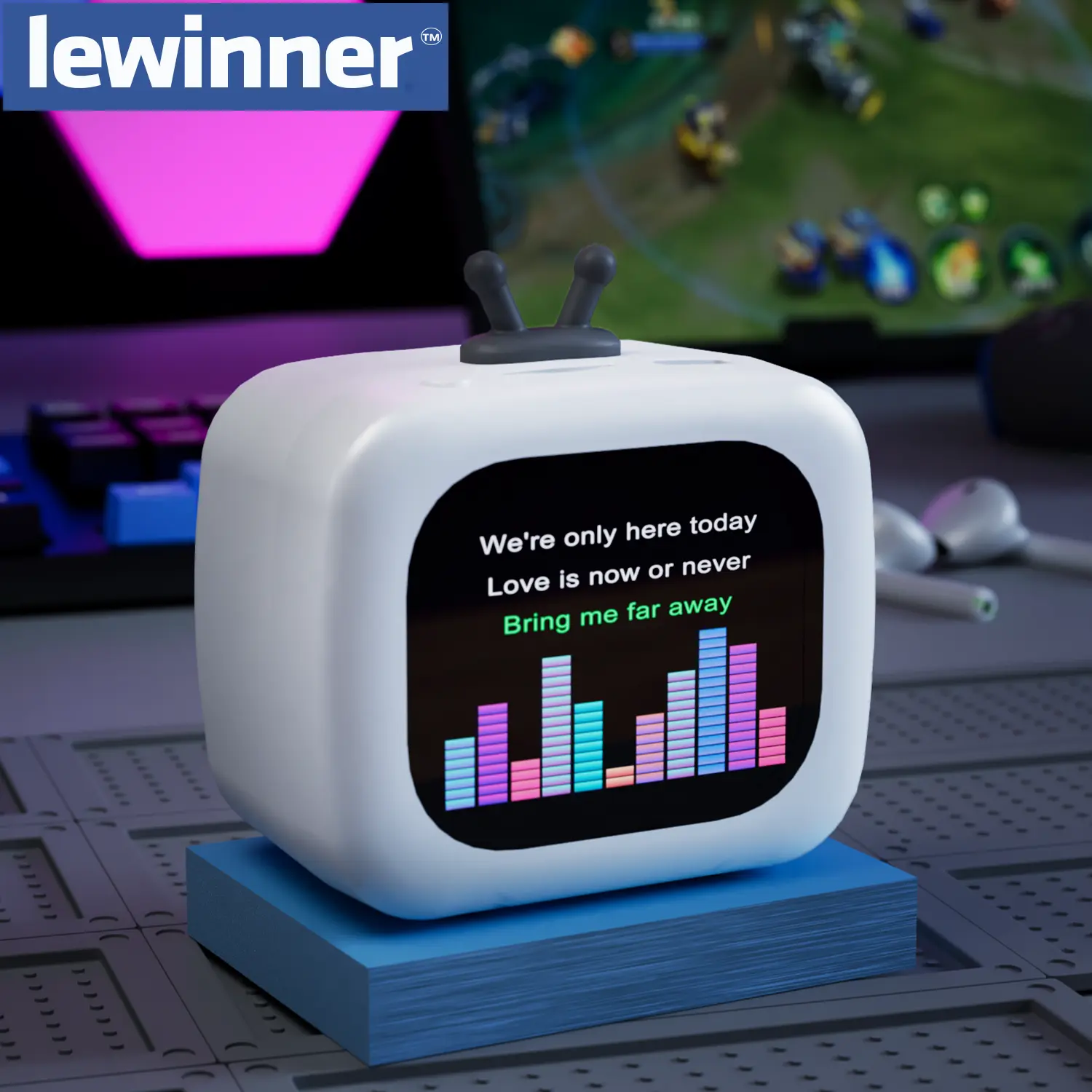 Mother's Day Sale! Bluetooth speaker with screen and changeable wallpaper | Can be used as a calculator | Portable | Can be used as an alarm clock | Comes with a bonus  512MB memory card