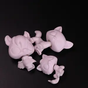 3 Pcs Unpainted Mini Cat Figurines Blank Plastic Kitten Statues, Paint Your Own DIY Craft Figures Custom Hand Painting Blank Molds for Kids Art Desktop Decor Hobby Gift