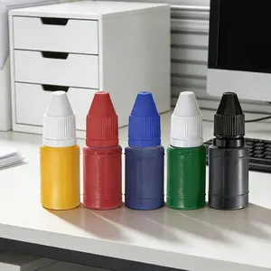 5 Colors 10ML Photosensitive Seal Ink, High Clarity Long-Lasting Stamp Refill Oil, Ideal for Professional Use, Durable & Reliable