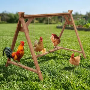 Wooden Chicken Roosting Bars Durable Fir Wood Coop Toy for 6-8 ChickensOutdoor Farm Accessory Rooftop,summerwins