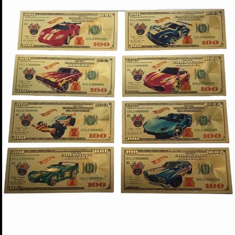 Hot Wheels Gold Foil Collectible Set (Note: Not Legal Tender)