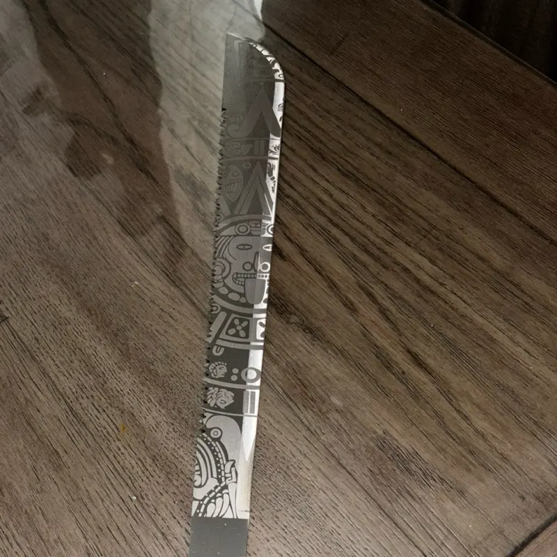 Engraved Aztec Machete - Handcrafted Decorative Tool for Outdoor Survival, Garden Clearing