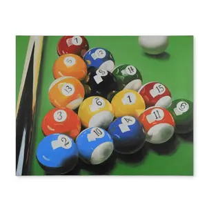 360 stand Tableware Placemat, 14x18 in, Pool Table Ball Formation Design, Hyperrealism Hobbies Decor, Beginner Home Decor, Model CPPM1418POQJXF, Coasters Home Decor