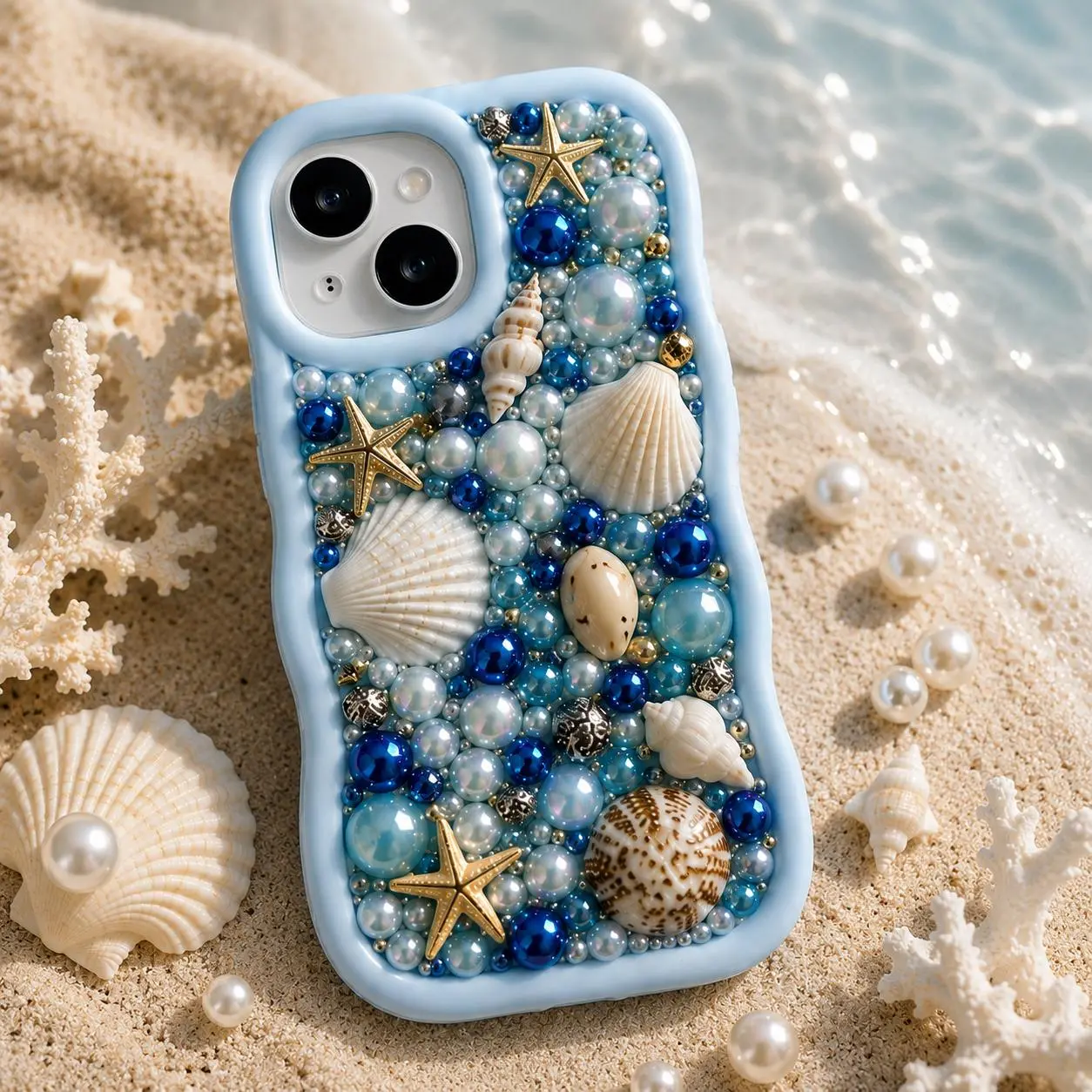 3D beachy phone case, multiple colors