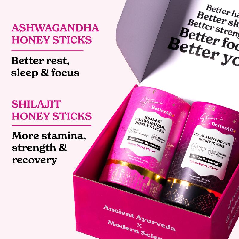 (Limited Edition) Stormi x BetterAlt | De-stress & Energy Kit, HSN Gummies & Undereye Patches | Lab-tested | Energy & Beauty supplements