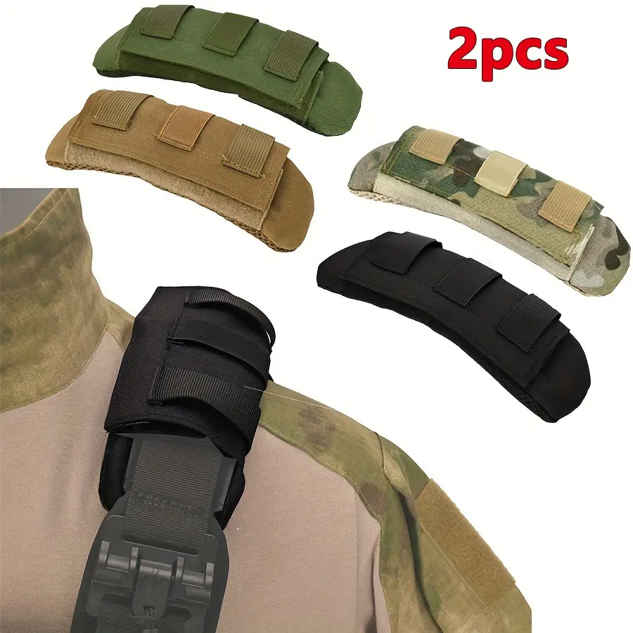 Tactical Vest Shoulder Pads Buffer, Tactical Backpack Anti-Slip Shoulder Pad, Computer Bag Shoulder Pad, 2 Pieces Set Straps, Bag Accessories