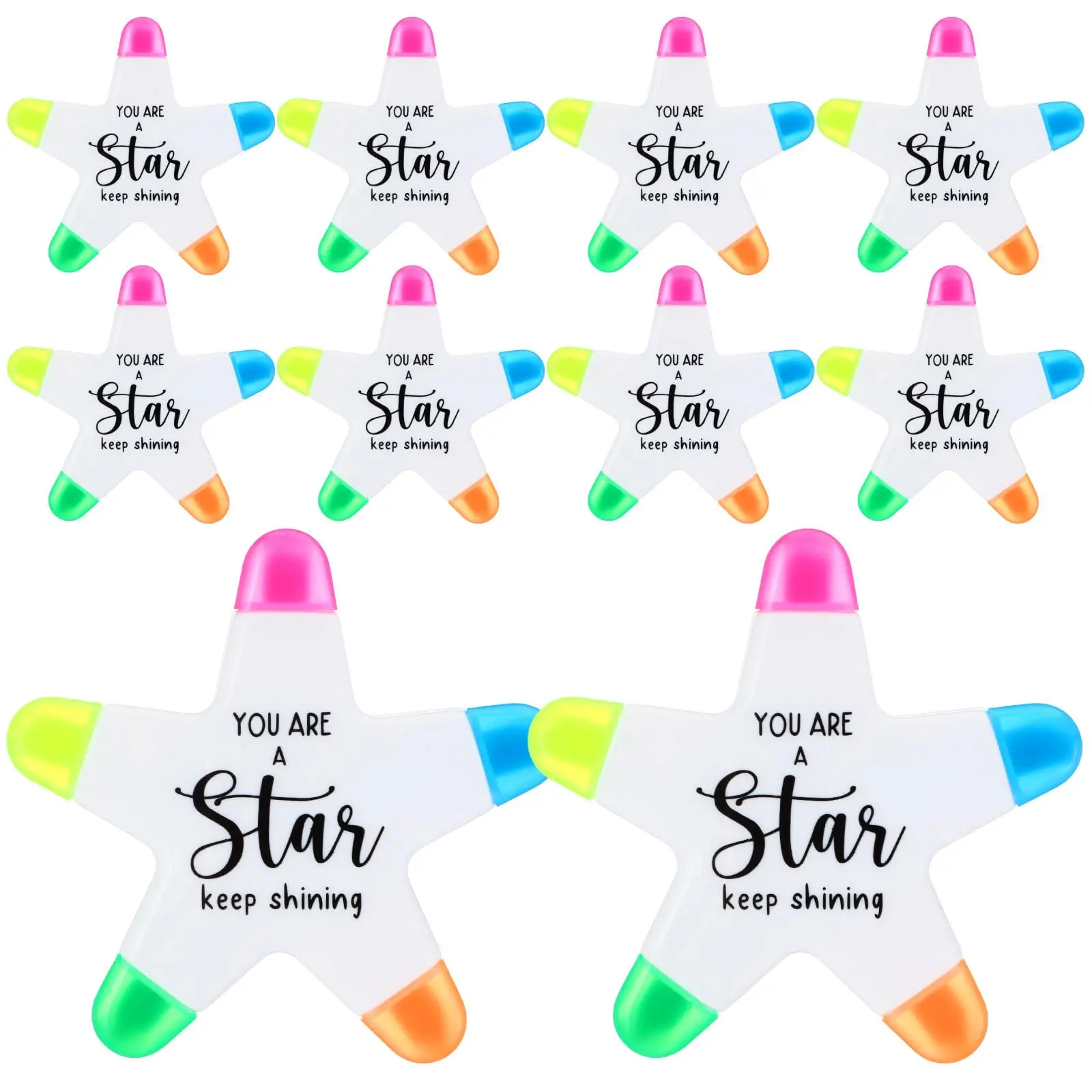 10/20/30 Sets Back to School Gifts for Students, 5-in-1 Motivational Star Highlighters with "You're a Star" Bulk Classroom Exchange Gifts Party Favors First Day of School Teacher Rewards