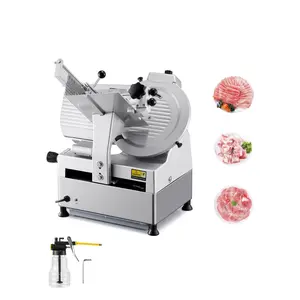 VEVOR Automatic Meat Slicer, 180W + 370W Deli Slicer with a 12 inch Premium 65Mn Blade, 0-0.3 inch Adjustable Thickness, Electric Food Slicer Machine for Meat, Vegetables, Hard Bread, and Cheese