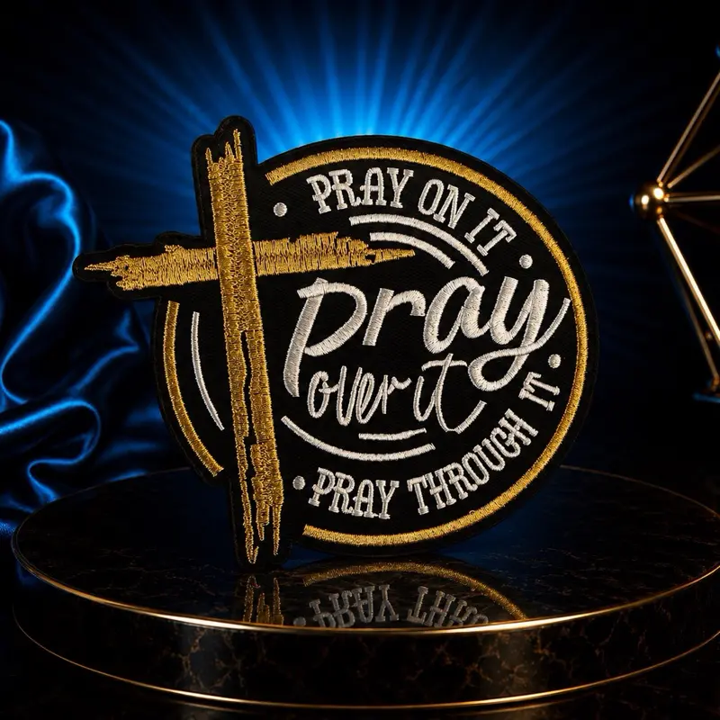 Iron-On Inspirational Patch - Faith-Focused Design for Clothing, Bags, Hats