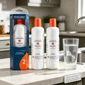 NSF Certified Brand Genuine EDR2RXD1 Refrigerator Water Filter Compatible with Whirlpool W10413645A Everydrop Filter 2,WHR2RXD1, Whirlpool WRF757SDHV, WRF767SDHZ, WRF767SDHV, WRFC9636RZ