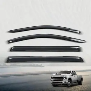 Fit For 2019-2025 Chevy Silverado GMC Sierra Crew Cab Rain Guards Window Visors